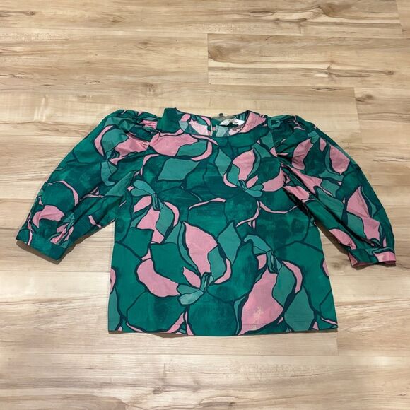 NWOT Laroque Waterlily Printed Blouse - Picture 2 of 5